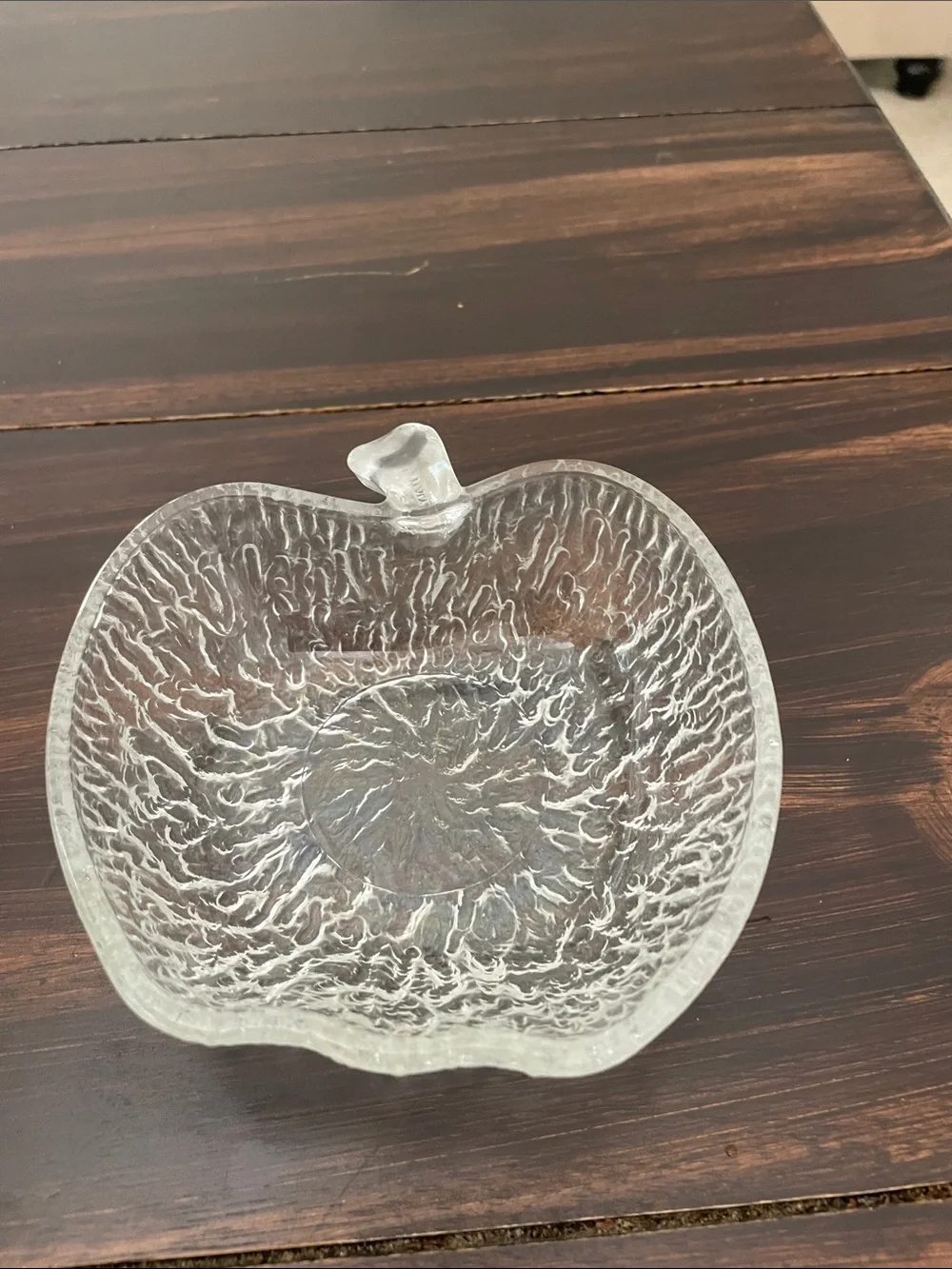 Clear Glass Apple-Shaped Serving Bowl - Home Dining